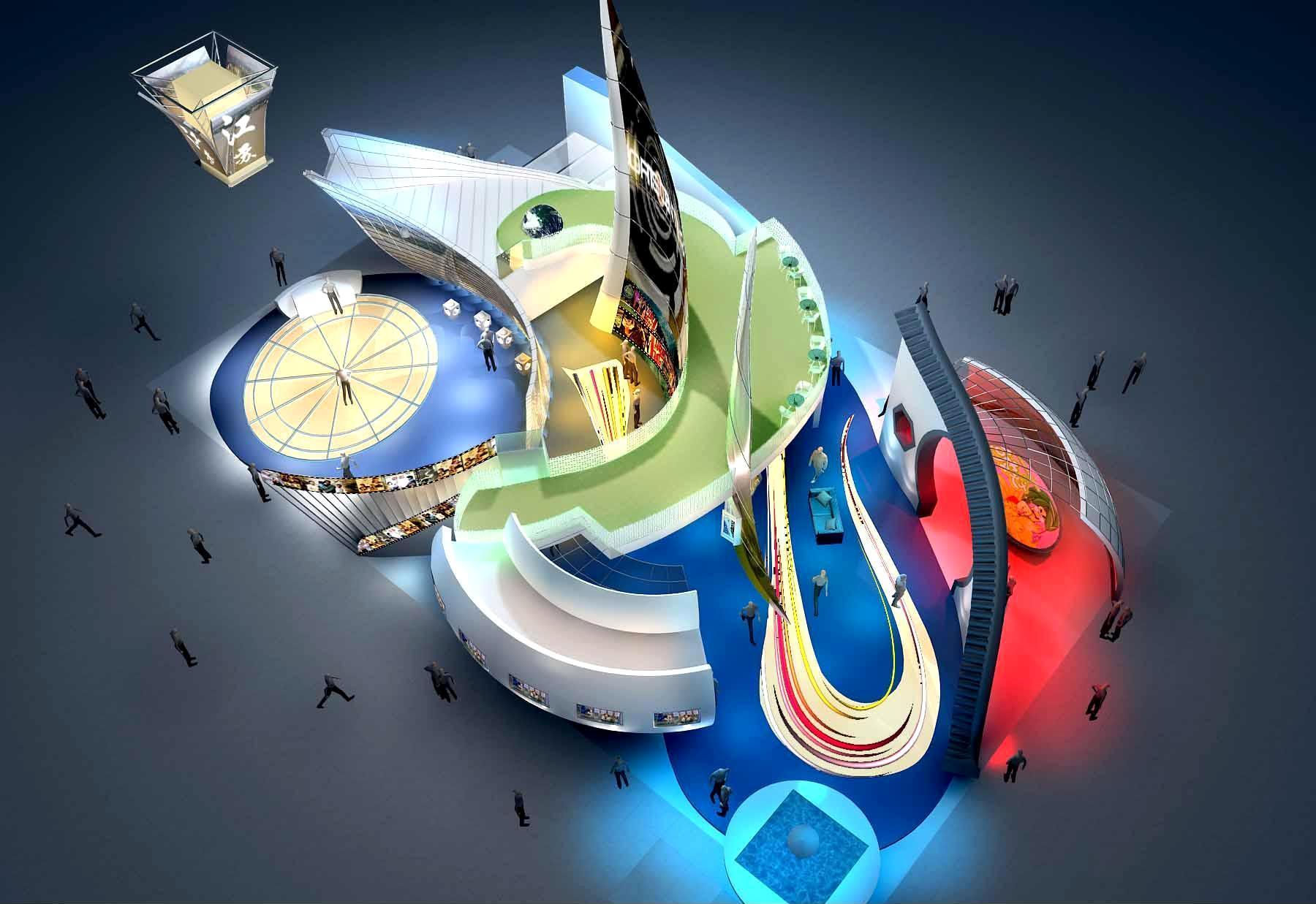 展館設(shè)計(jì)中的多媒體應(yīng)用-原筑展覽